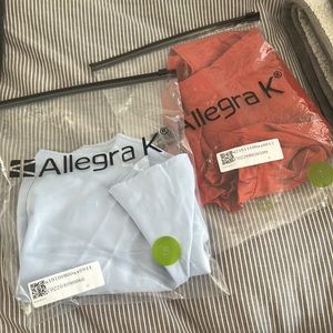 Sleeveless Blouses - 1 blue, 1 orange